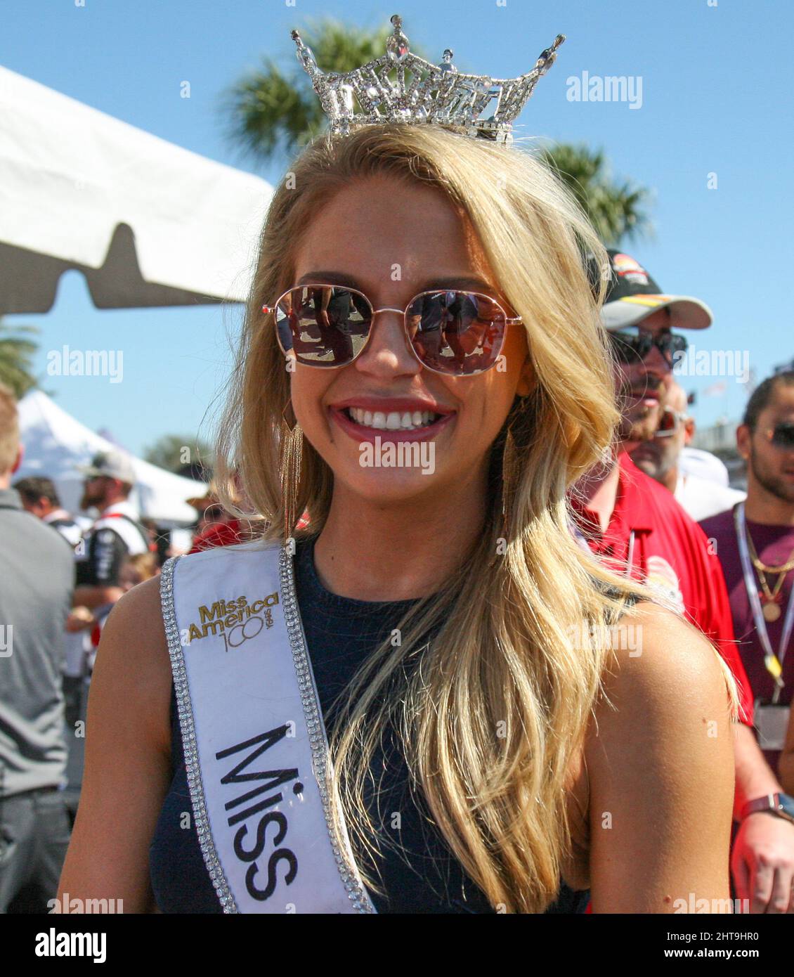 San Pietroburgo, Stati Uniti. 27th Feb 2022. Leah Roddenberry, Miss Florida, si aggiudicher il 2022 Firestone Grand Prix di San Pietroburgo, domenica 27 febbraio 2022 a San Pietroburgo, Florida. Foto di Mike Gentry/UPI Credit: UPI/Alamy Live News Foto Stock