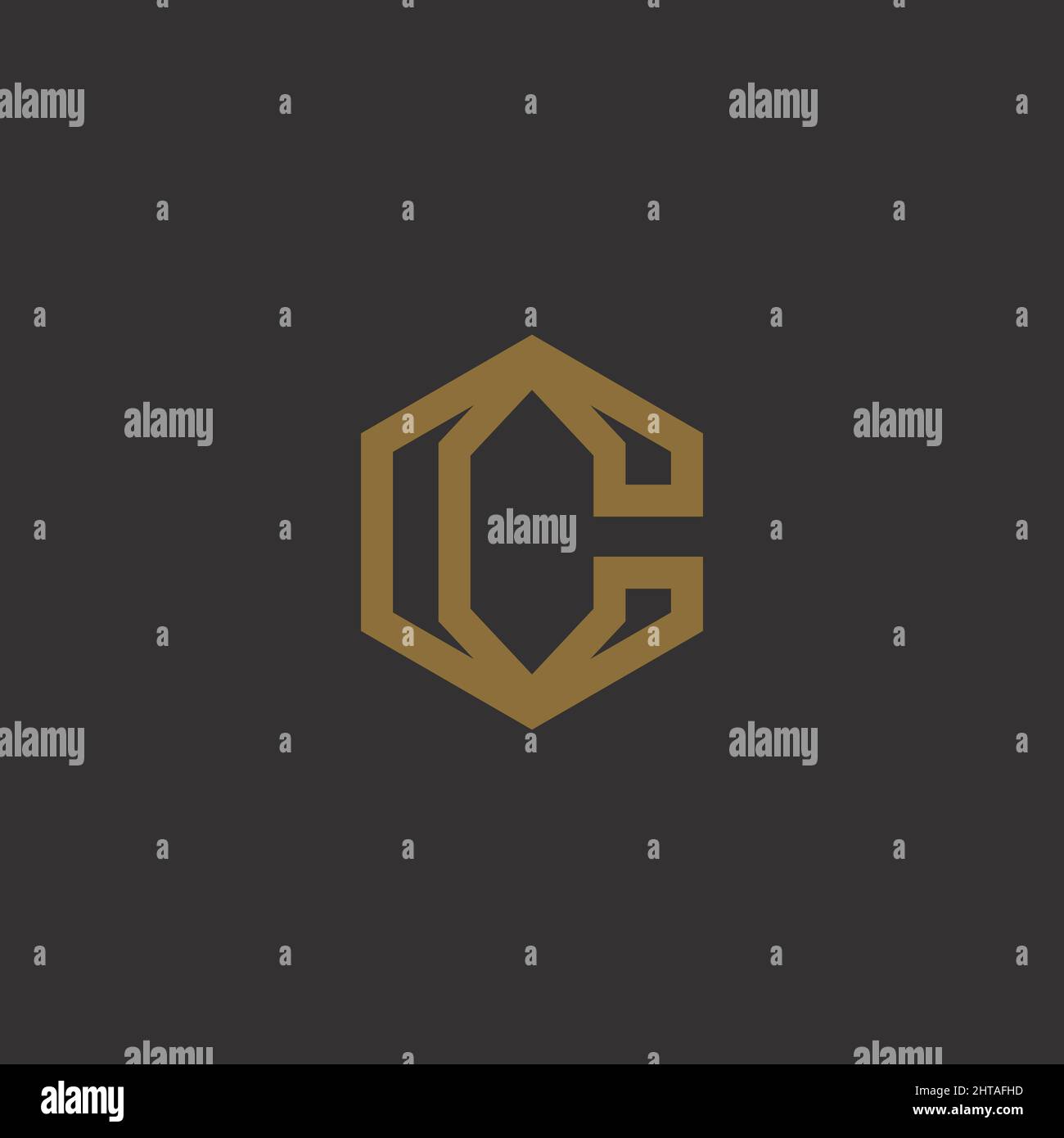 Lettera C logo design template vettoriale Illustrazione Vettoriale