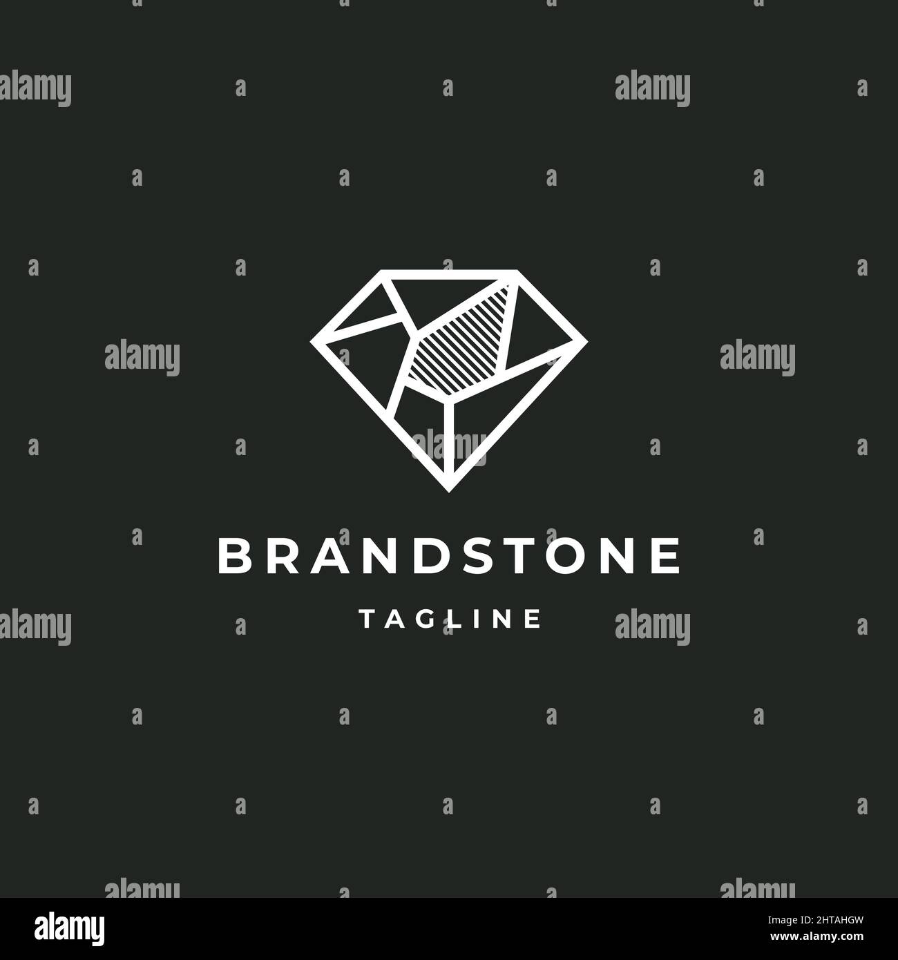 Modello vettoriale di illustrazione del logo gemstone Illustrazione Vettoriale