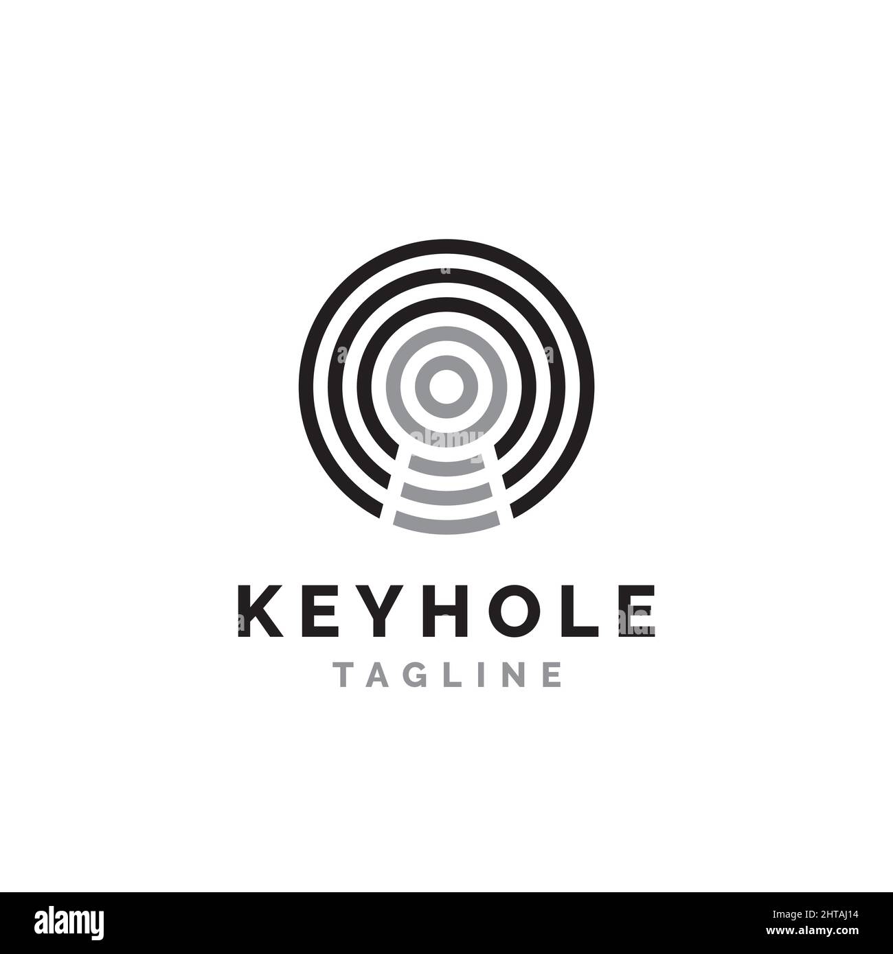 Modello vettoriale di illustrazione del logo keyhole Illustrazione Vettoriale