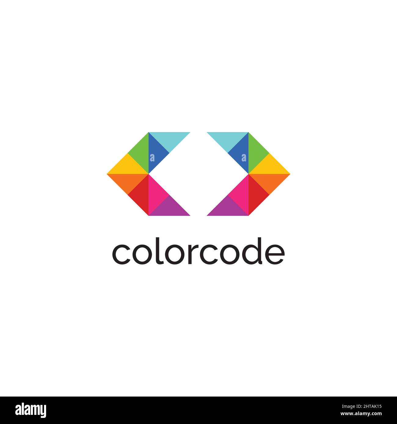 Modello vettoriale di ispirazione per il logo con codice colore Illustrazione Vettoriale