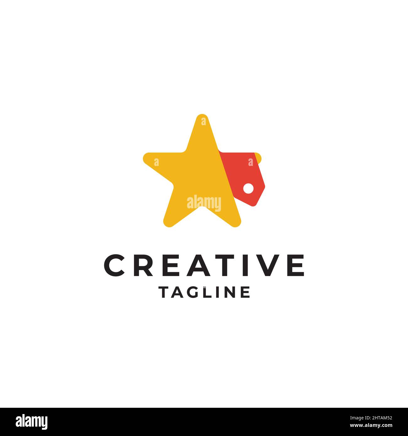 Modello vettoriale di ispirazione per il logo del prezzo delle offerte STAR Illustrazione Vettoriale