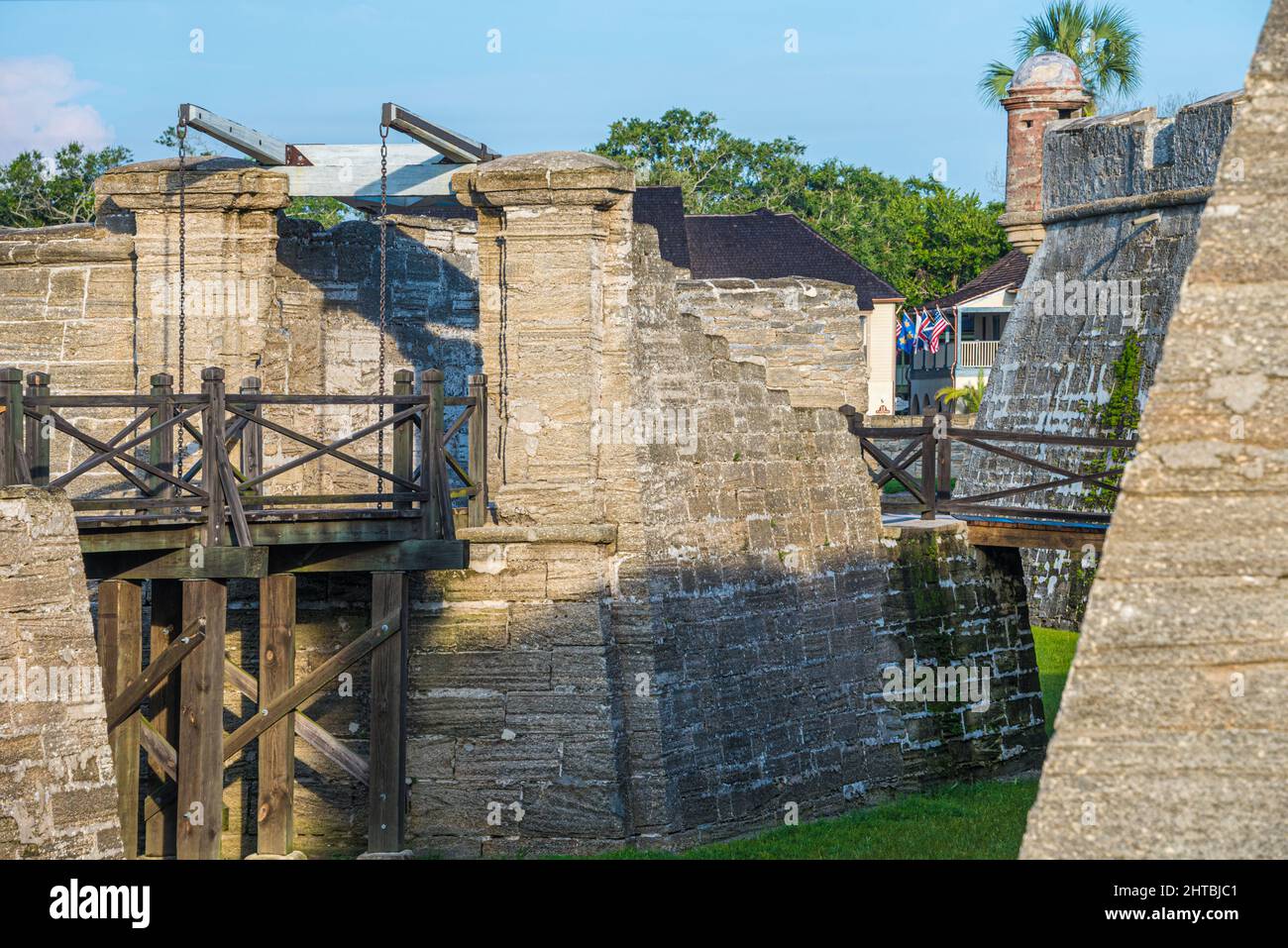 La ravelin a Castillo de San Marcos lungo l'autostrada A1A a St, Augustine, Florida. (USA) Foto Stock