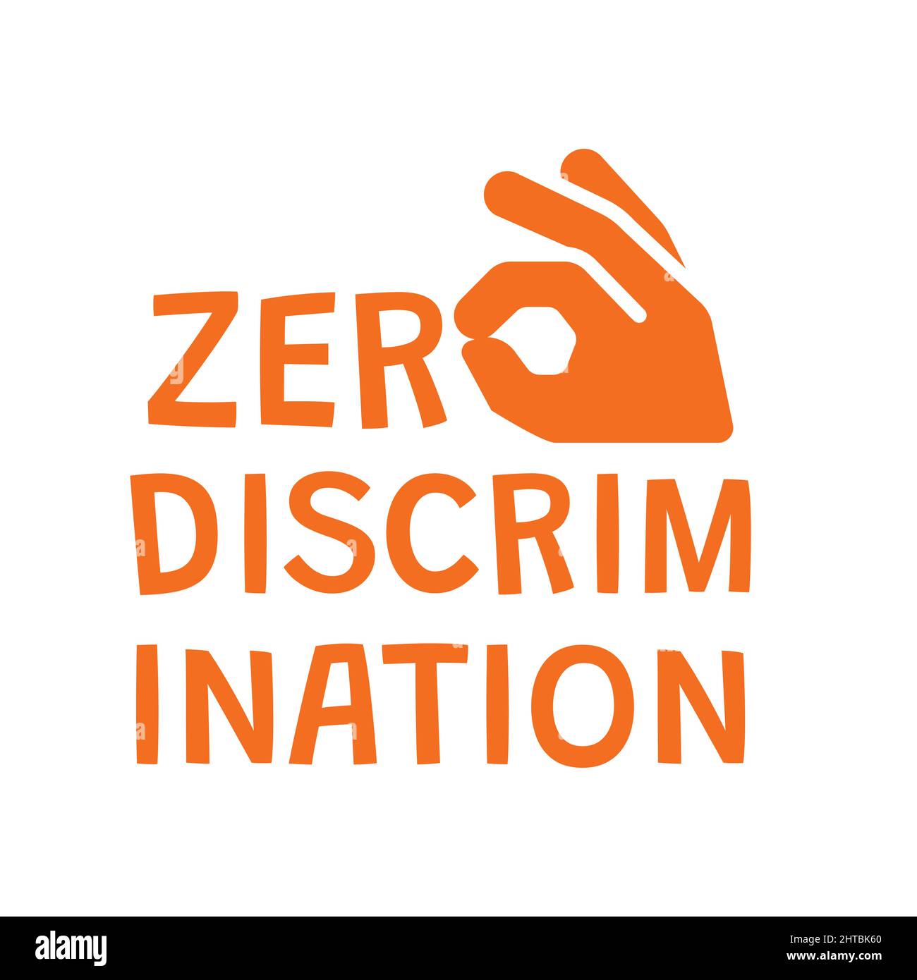 un disegno per celebrare il giorno di discriminazione zero, marzo 1st. vettore Illustrazione Vettoriale