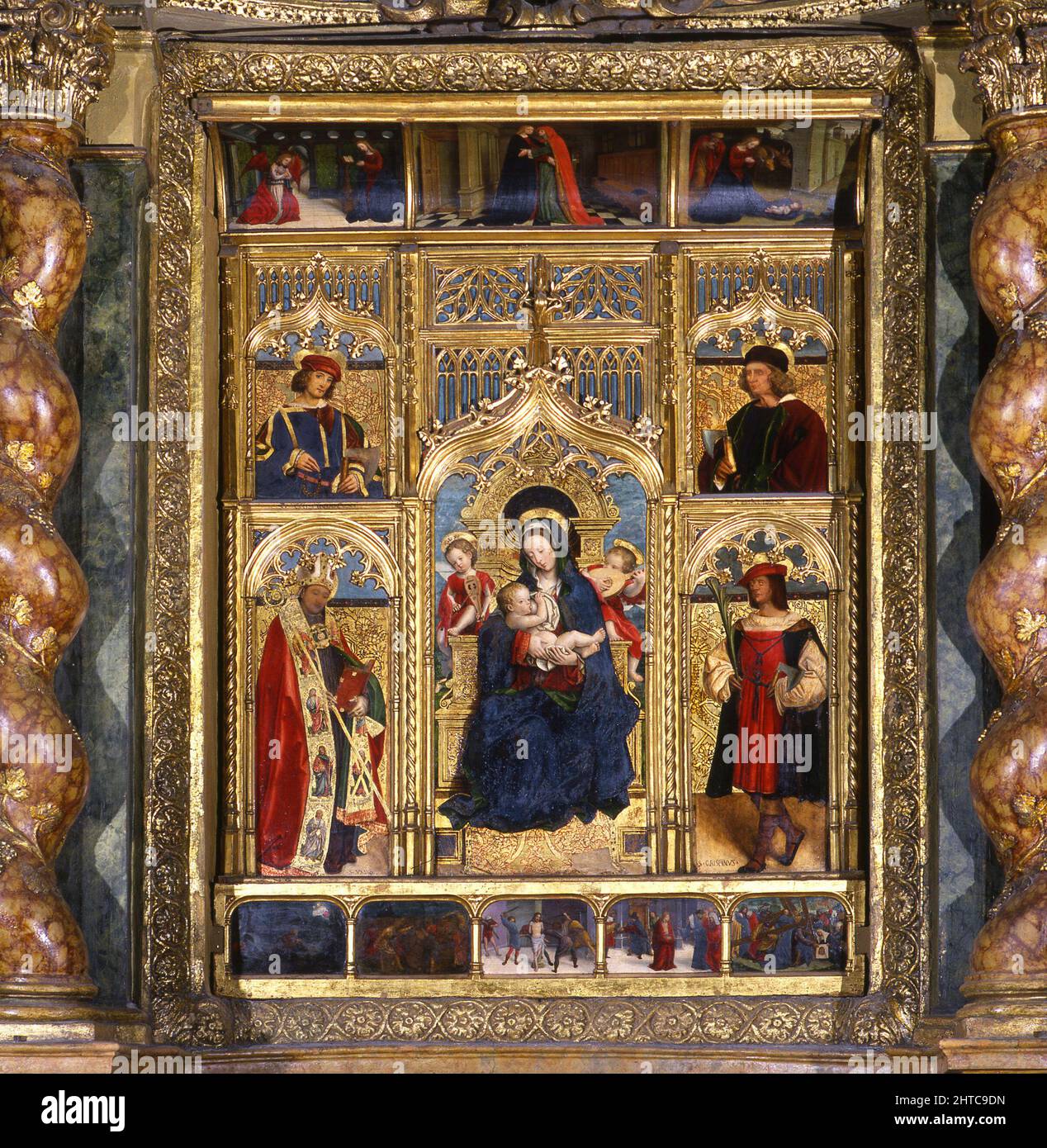 Torino, Italia - Gennaio 2012: Il dipinto della Madonna Nursing di Defendente Ferrari (1511 - 1535), conservato nel Duomo. Foto Stock