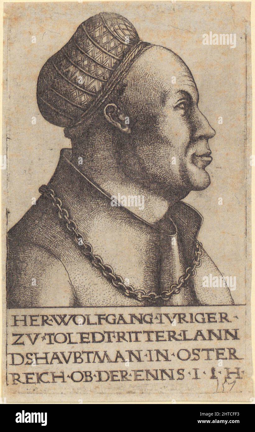 Ritratto di Wolfgang J&#XF6;rger (1462-1524), Freiher dell'alta Austria. Collezione privata. Foto Stock