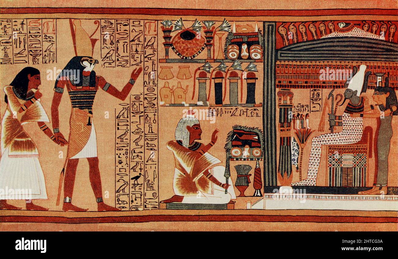 La presentazione di Ani a Osiride dal libro ' Miti e leggende : antico Egitto ' di Lewis Spence, pubblicato Boston : D.D. Nickerson 1910 Foto Stock