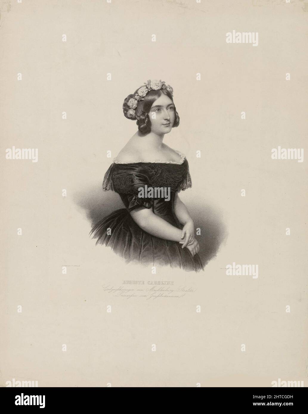 Principessa Augusta di Cambridge (1822-1916), Granduchessa di Mecklenburg-Strelitz. Collezione privata. Foto Stock