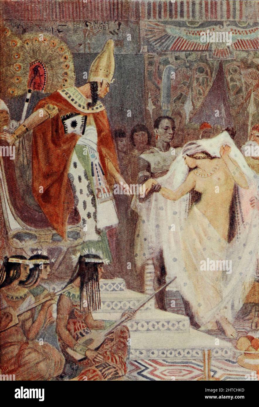 The Maiden of Bekhten di Evelyn Paul dal libro " Miti e leggende : antico Egitto " di Lewis Spence, pubblicato Boston : D.D. Nickerson 1910 Foto Stock