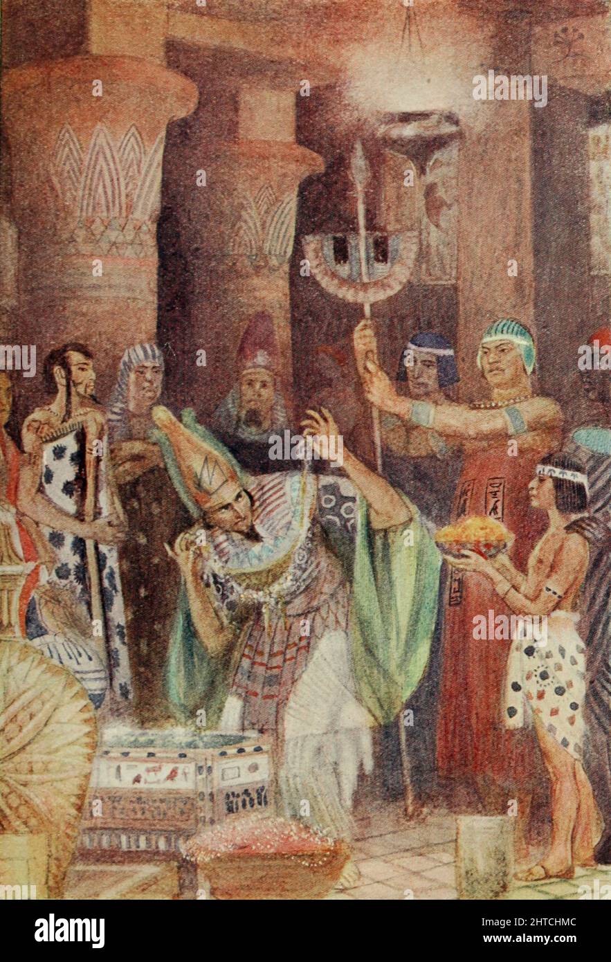 The Treasure-Chamber of Rhampsinites di Evelyn Paul dal libro " Miti e leggende : antico Egitto " di Lewis Spence, pubblicato Boston : D.D. Nickerson 1910 Foto Stock