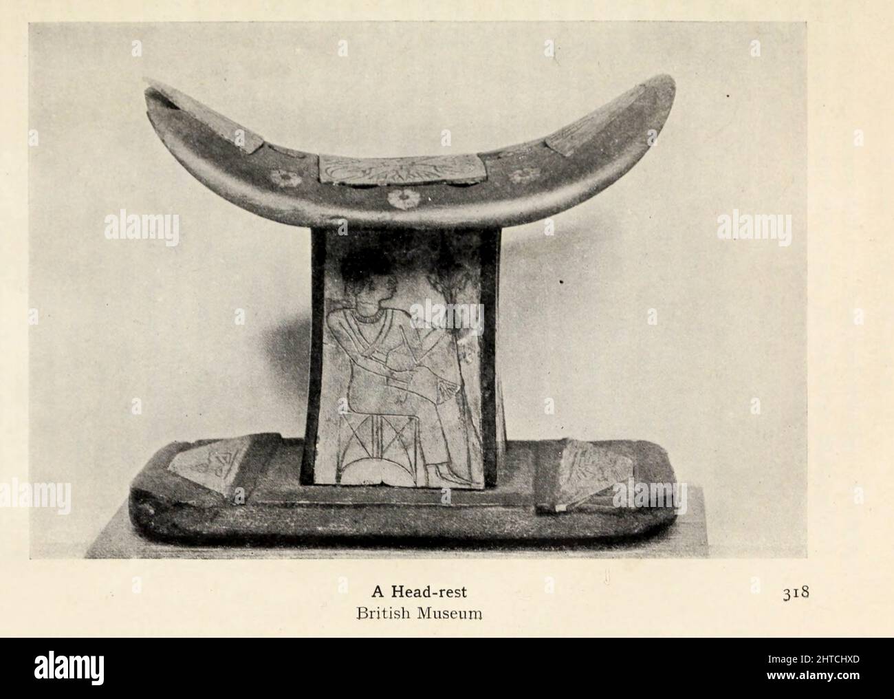 Un capo-riposo africano dal libro ' Miti e leggende : antico Egitto ' di Lewis Spence, pubblicato Boston : D.D. Nickerson 1910 Foto Stock