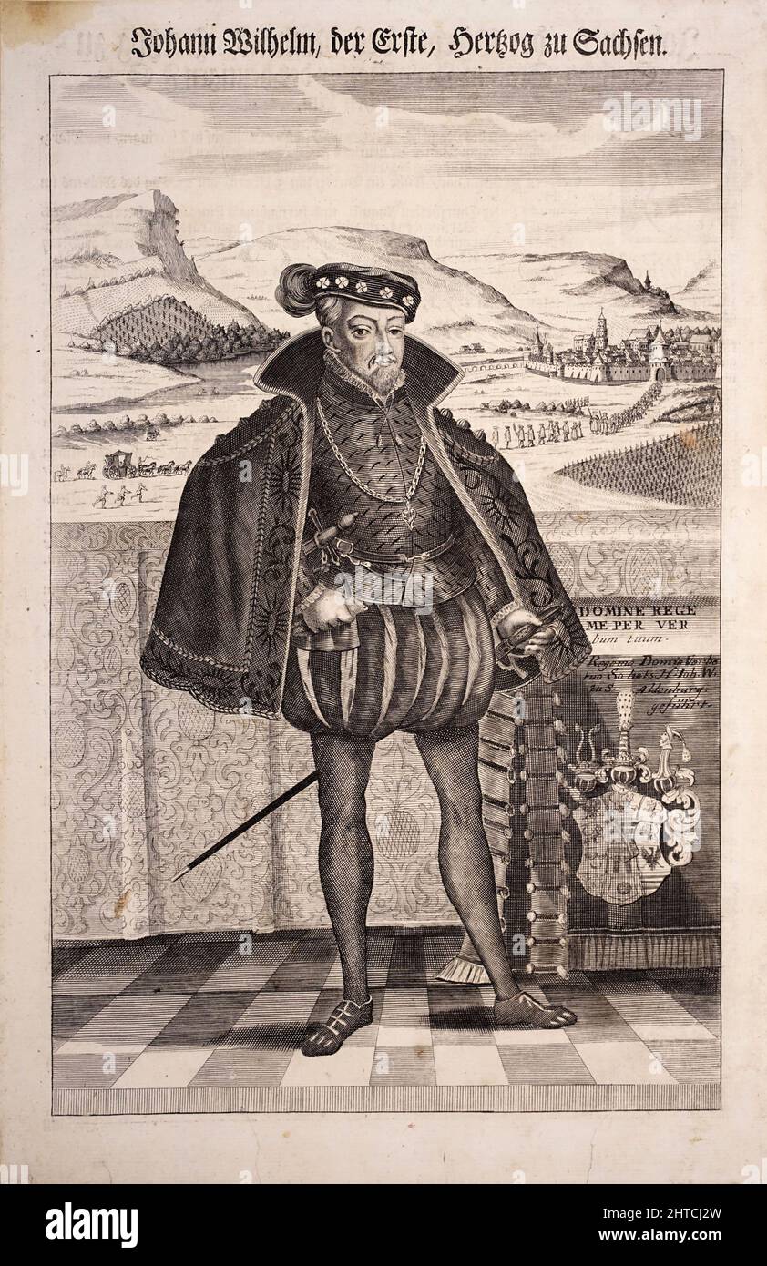 Johann Wilhelm (1530-1573), duca di Sassonia-Weimar, c.. 1710. Collezione privata. Foto Stock