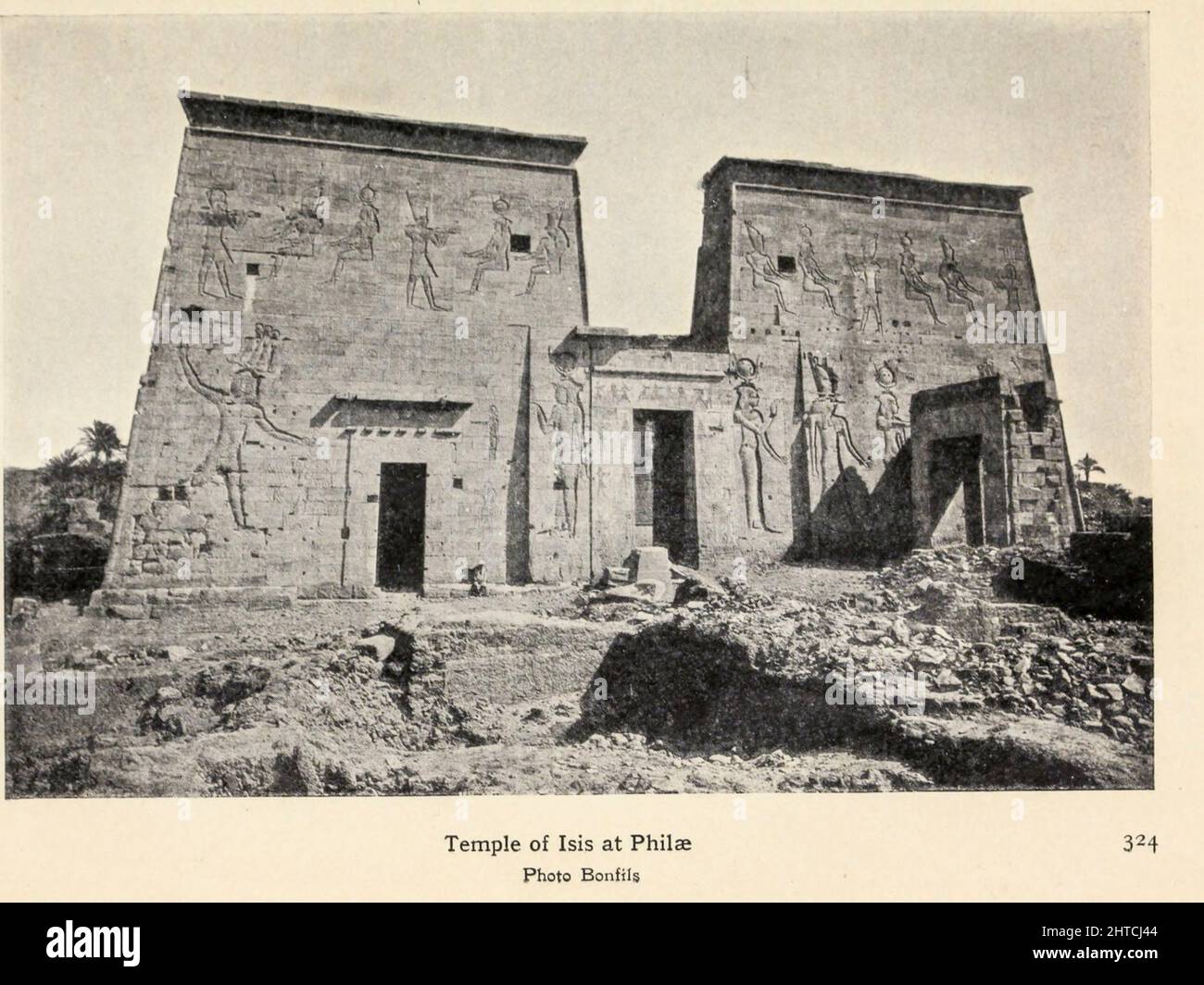 Tempio di Iside a Philae dal libro " Miti e leggende : antico Egitto " di Lewis Spence, pubblicato Boston : D.D. Nickerson 1910 Foto Stock