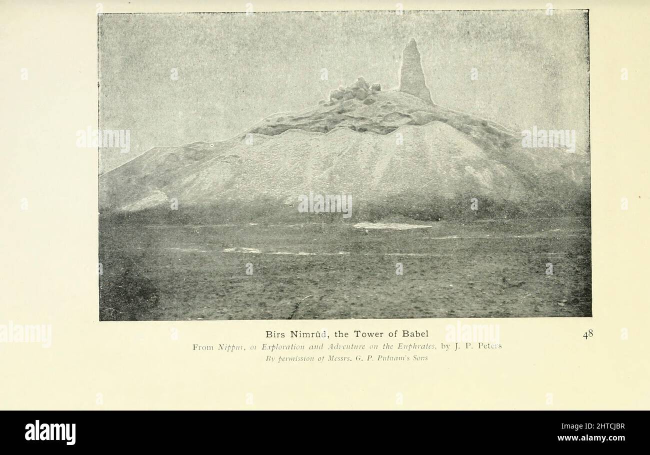 Birs Nimrud, la Torre di Babele dal libro 'Miti e leggende di Babylonia & Assiria ' di Lewis Spence, pubblicato a Londra : Harrap 1916 Foto Stock