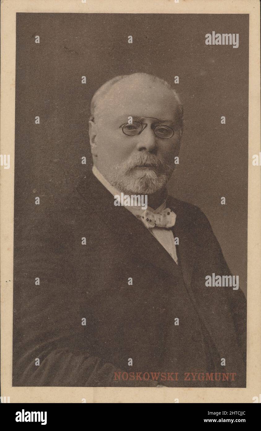 Ritratto del compositore Zygmunt Noskowski (1846-1909). Collezione privata. Foto Stock