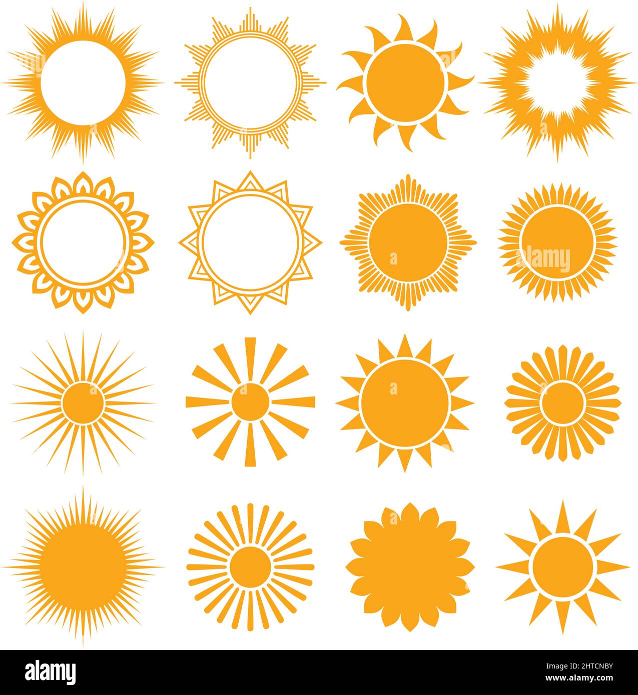 Set di soli vettoriali - elementi per il design Illustrazione Vettoriale