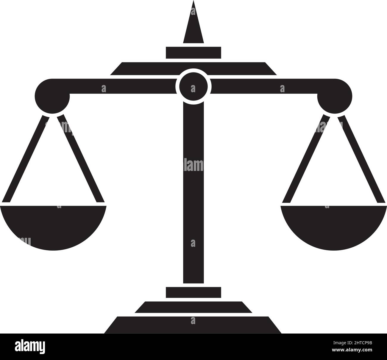 Scale di illustrazione del vettore del simbolo di giustizia Illustrazione Vettoriale