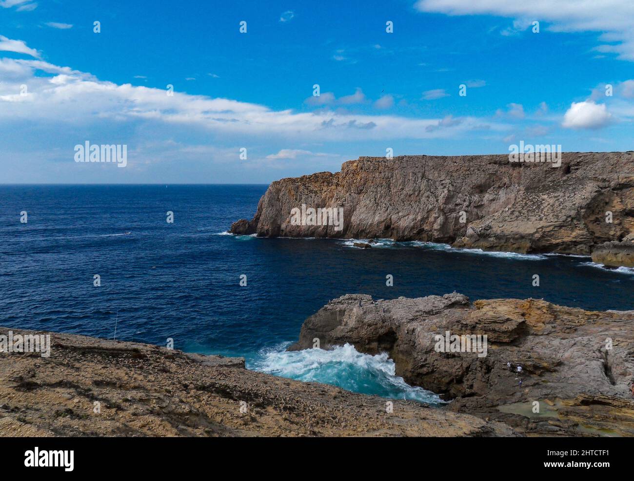 Vista naturale della splendida costa rocciosa di Alentejo Litoral, Portogallo Foto Stock