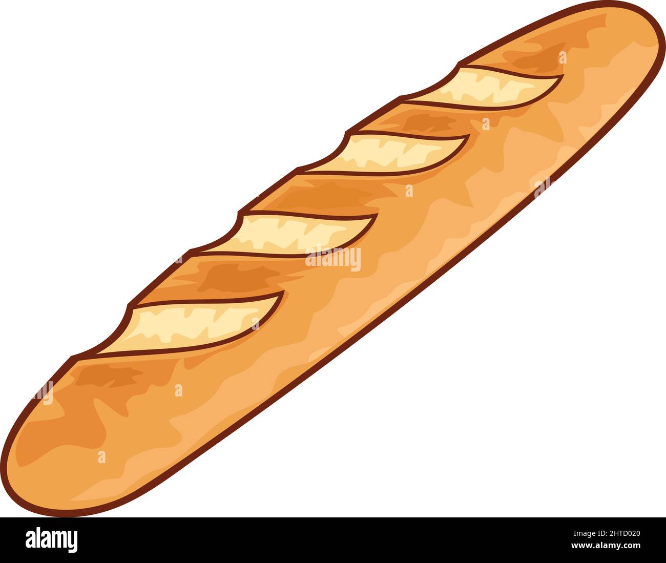 Illustrazione vettoriale del pane francese Illustrazione Vettoriale