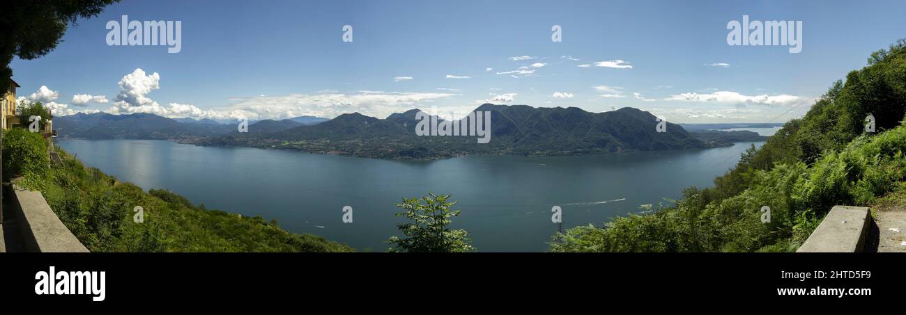 Italia, Lombardia. Lago maggiore, Lago di Verbano Foto Stock
