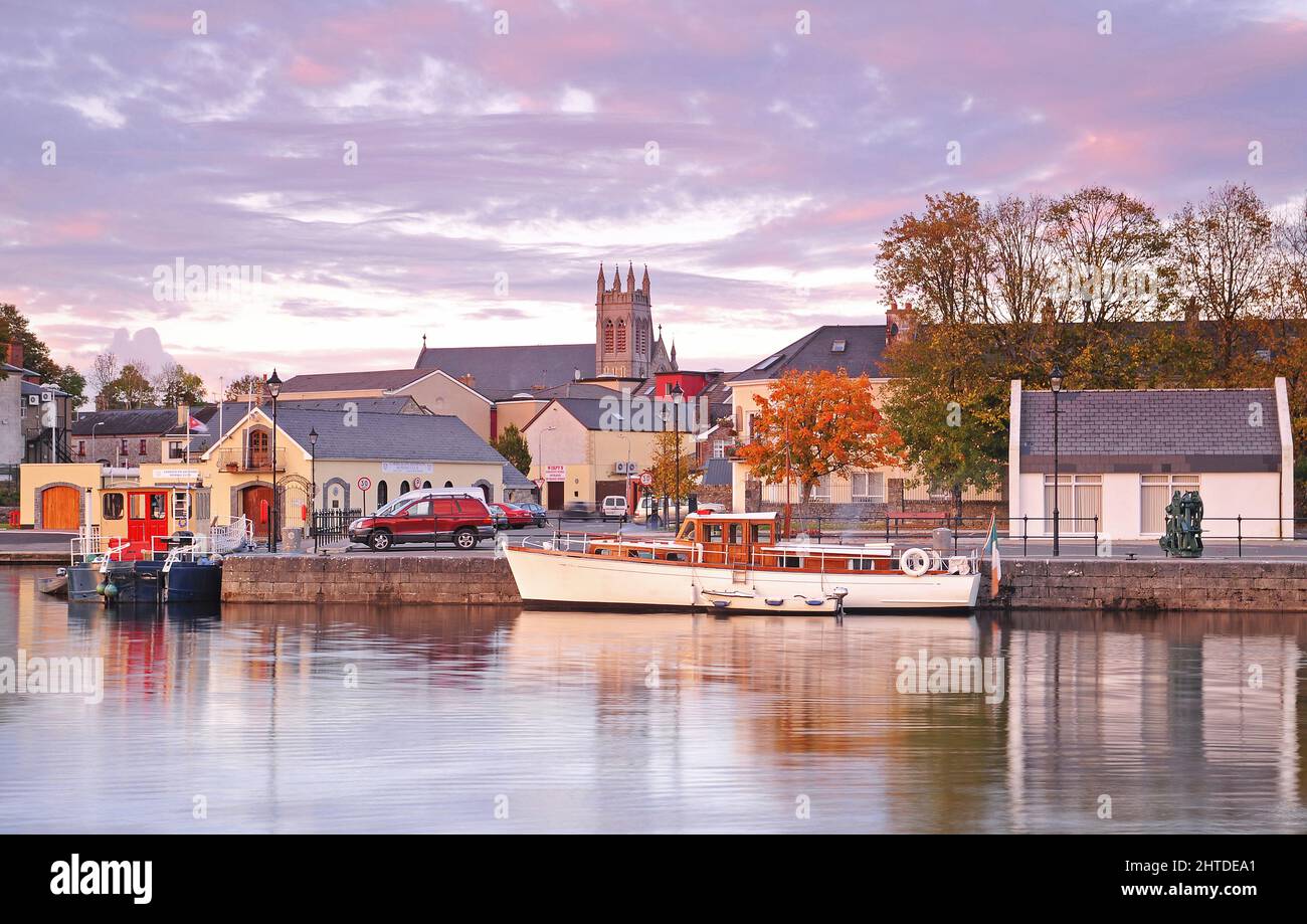 Vista panoramica della città di Carrick on Shannon nella contea di Leitrim, Irlanda Foto Stock