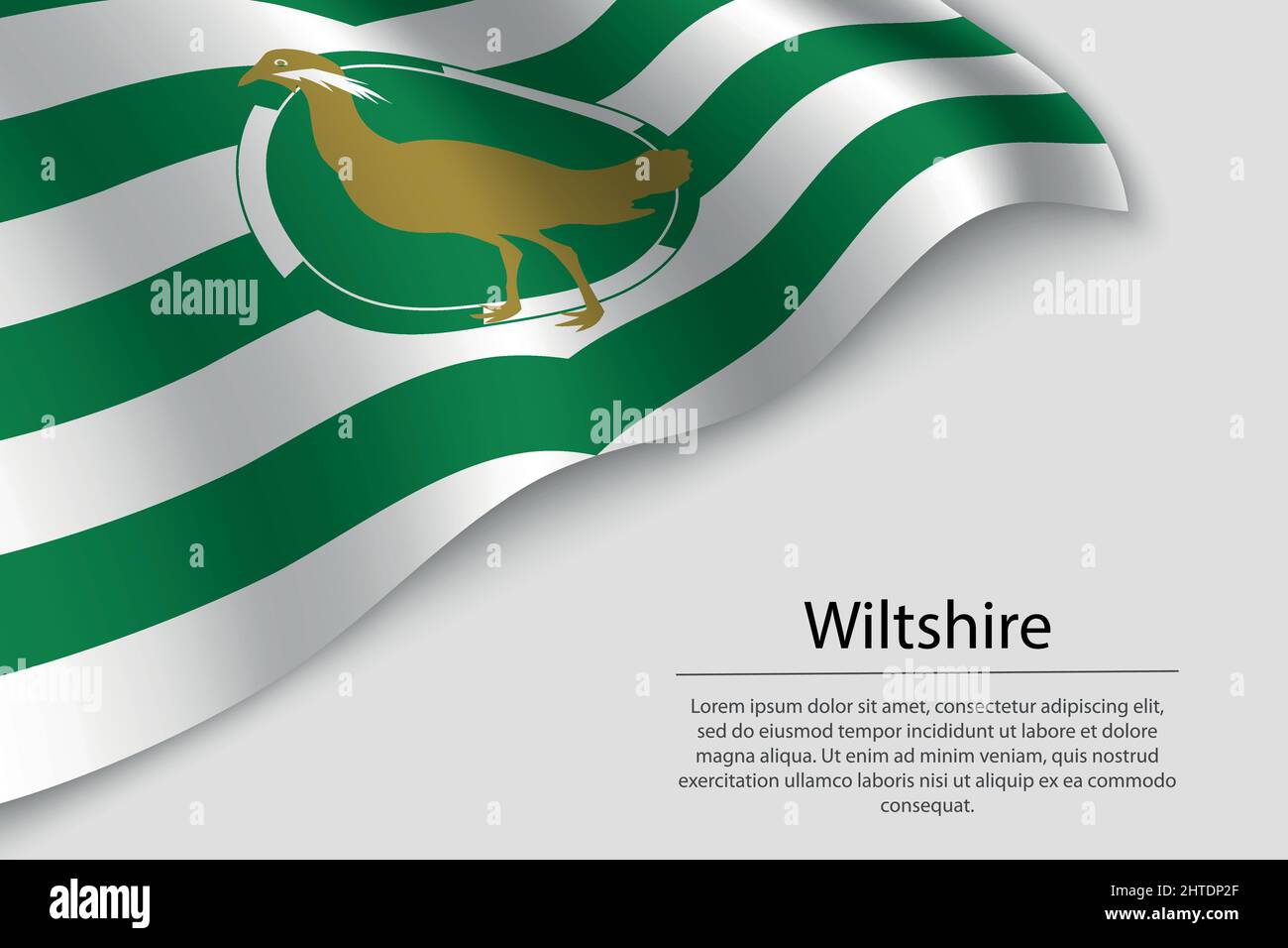 La bandiera del Wiltshire è una contea dell'Inghilterra. Modello vettoriale banner o nastro Illustrazione Vettoriale