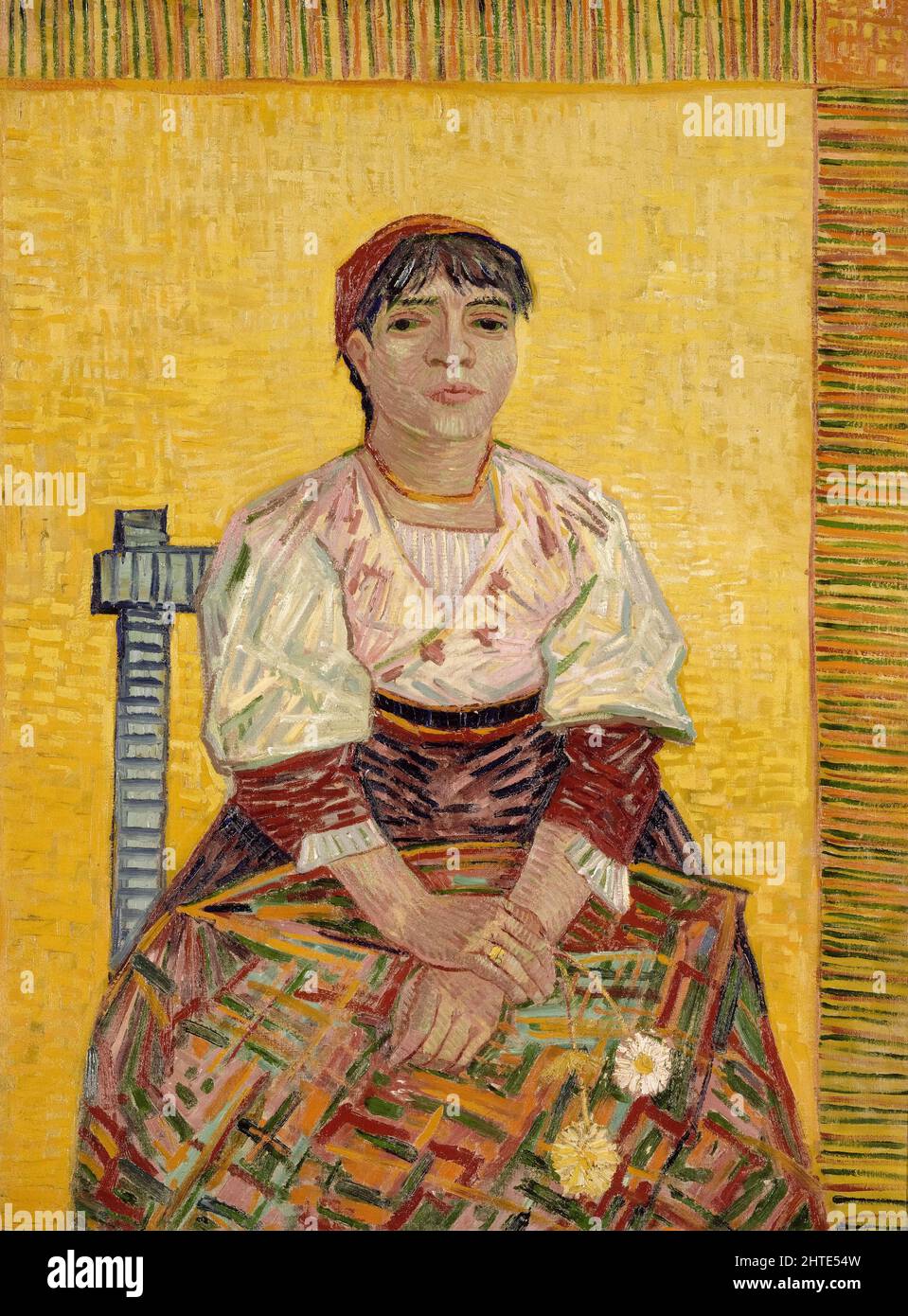 Vincent van Gogh, la Donna Italiana, pittura ritratto, olio su tela, 1887 Foto Stock
