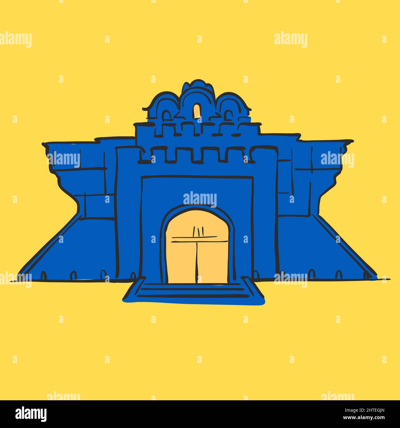 Golden Gate, Kiev. Icona vettoriale per i concetti di stampa e web con caratteri kyiv, simbolo, icona.-SupplementalCategories+=immagini Illustrazione Vettoriale