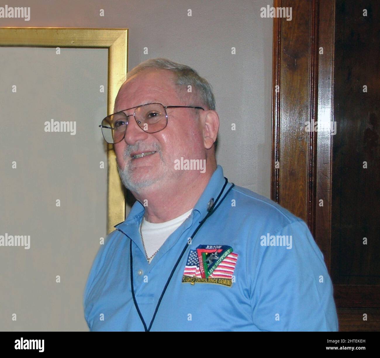 SY Liebergot (Seymour Liebergot) è un controllore di volo della NASA in pensione, per il programma Apollo della NASA e parte del team che ha guidato Apollo 13 di nuovo sulla Terra Foto Stock