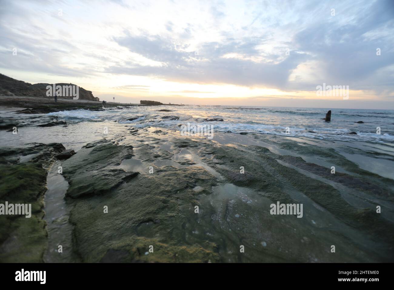 Mare bellissimi colori del cielo dopo una tempesta di pioggia Foto Stock