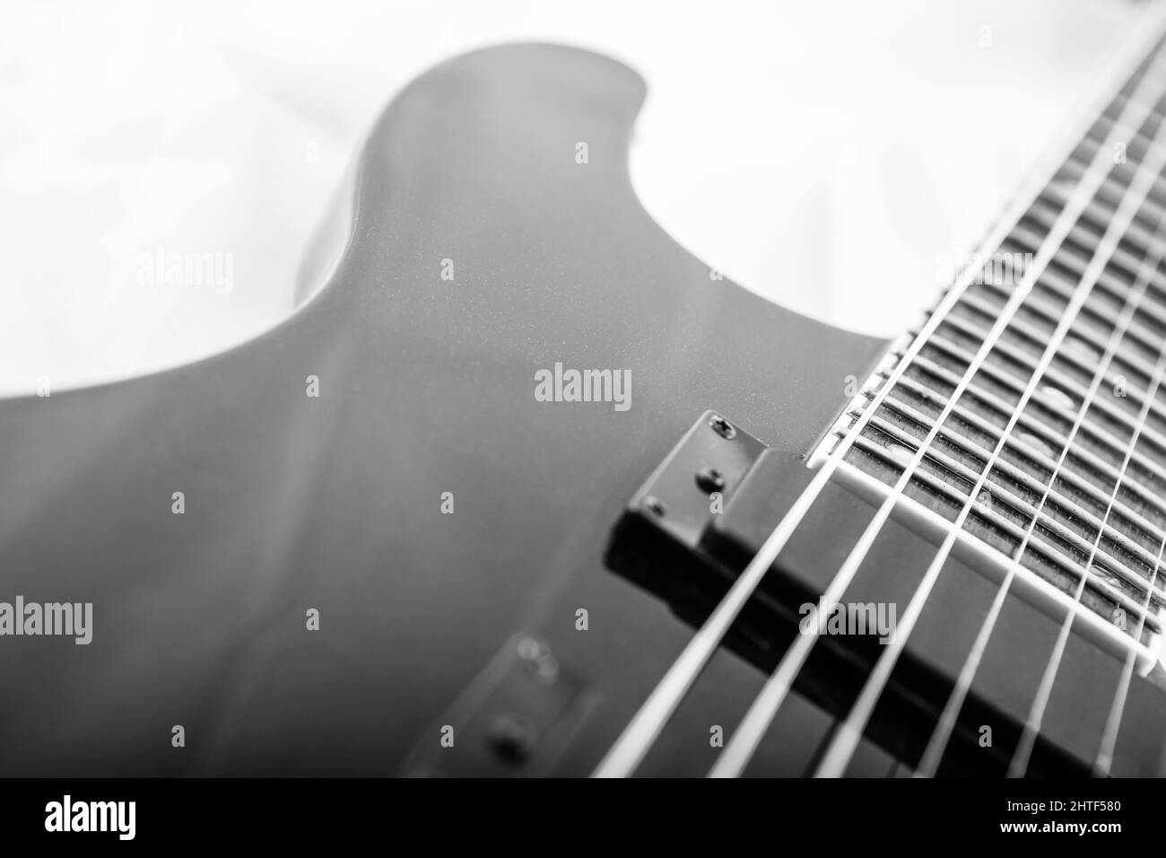 Dettaglio di una chitarra Heavy Metal Rock Foto Stock