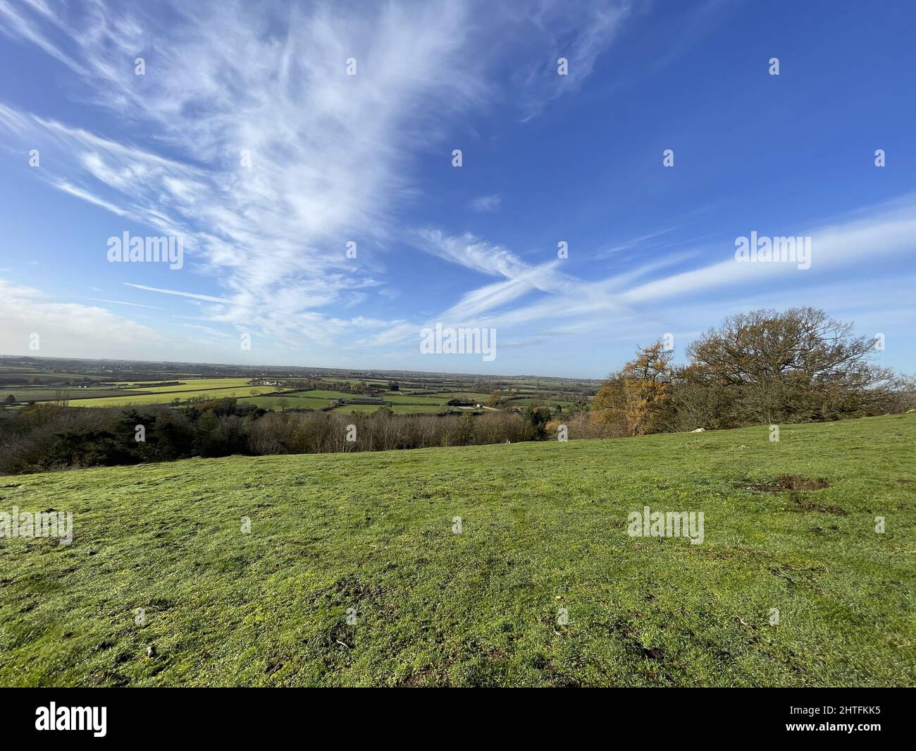 Primo piano della Croft Hill nel Leicestershire, Regno Unito Foto Stock