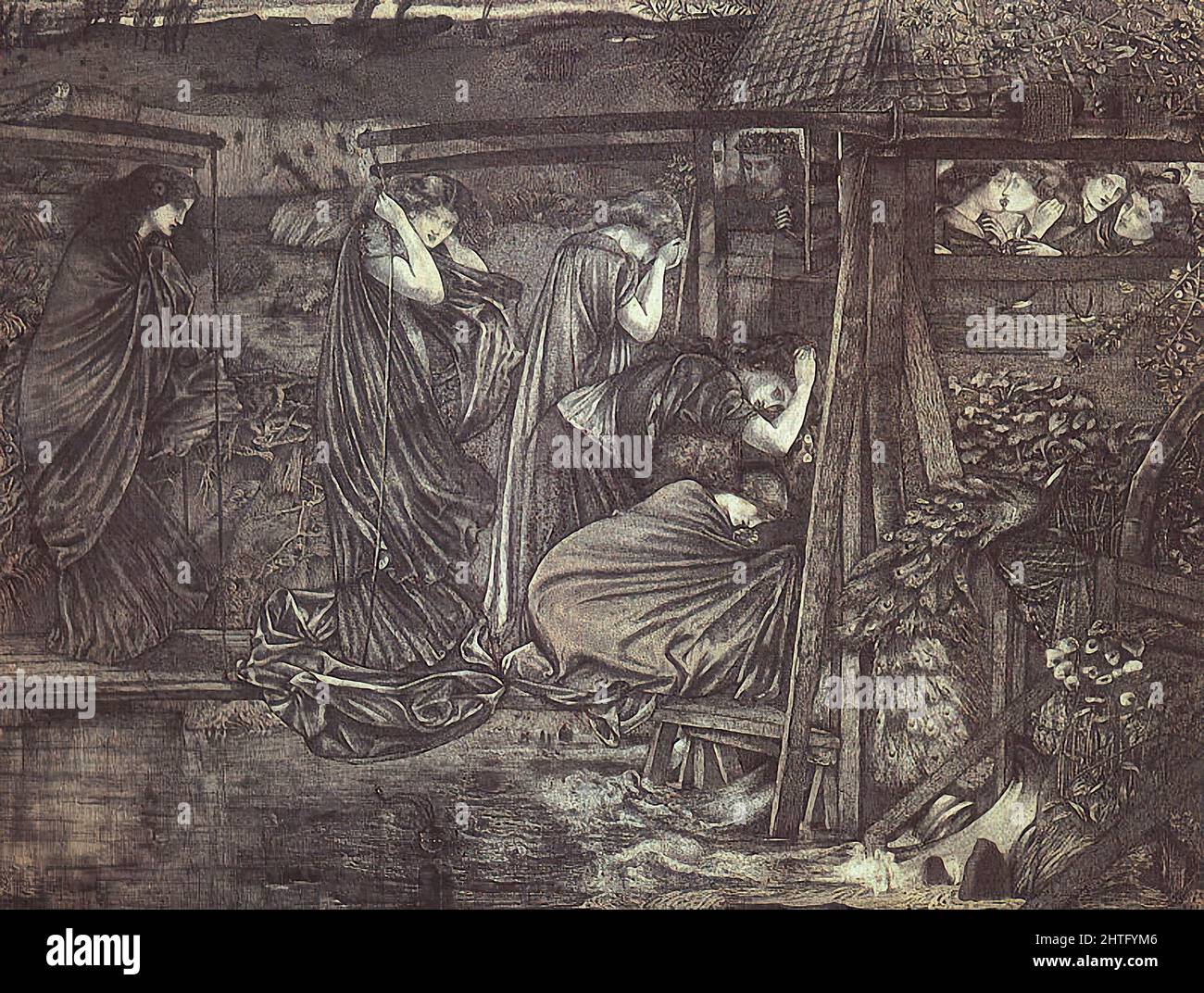 Edward Burne-Jones (1833-1898) - vergini sciocco saggi 1859 Foto Stock