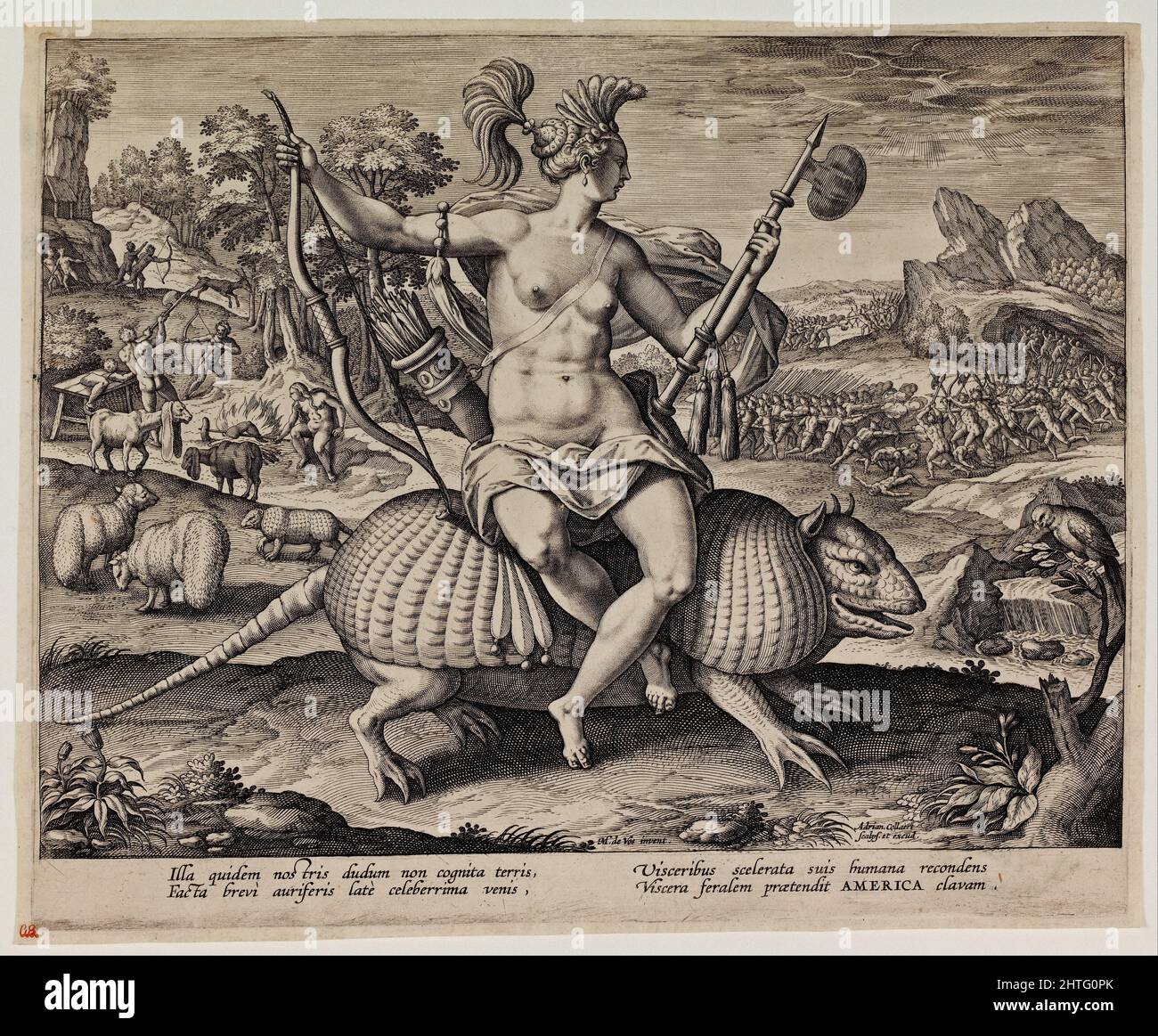 Adriaen Collaert - AMERICA Foto Stock