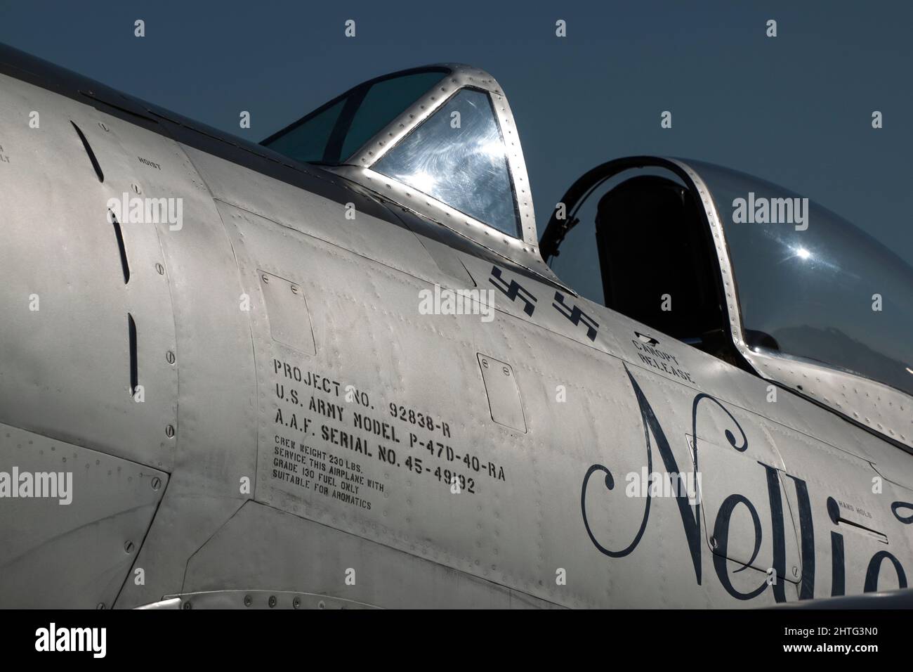 2021 ParisVillaroche Air Legend Meeting - 1945 P-47 D aereo da caccia Thunderbolt Foto Stock