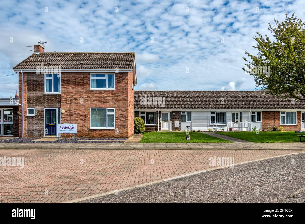 Freebridge Comunità alloggio pensione a Orchard Close, Dersingham, Norfolk. Foto Stock