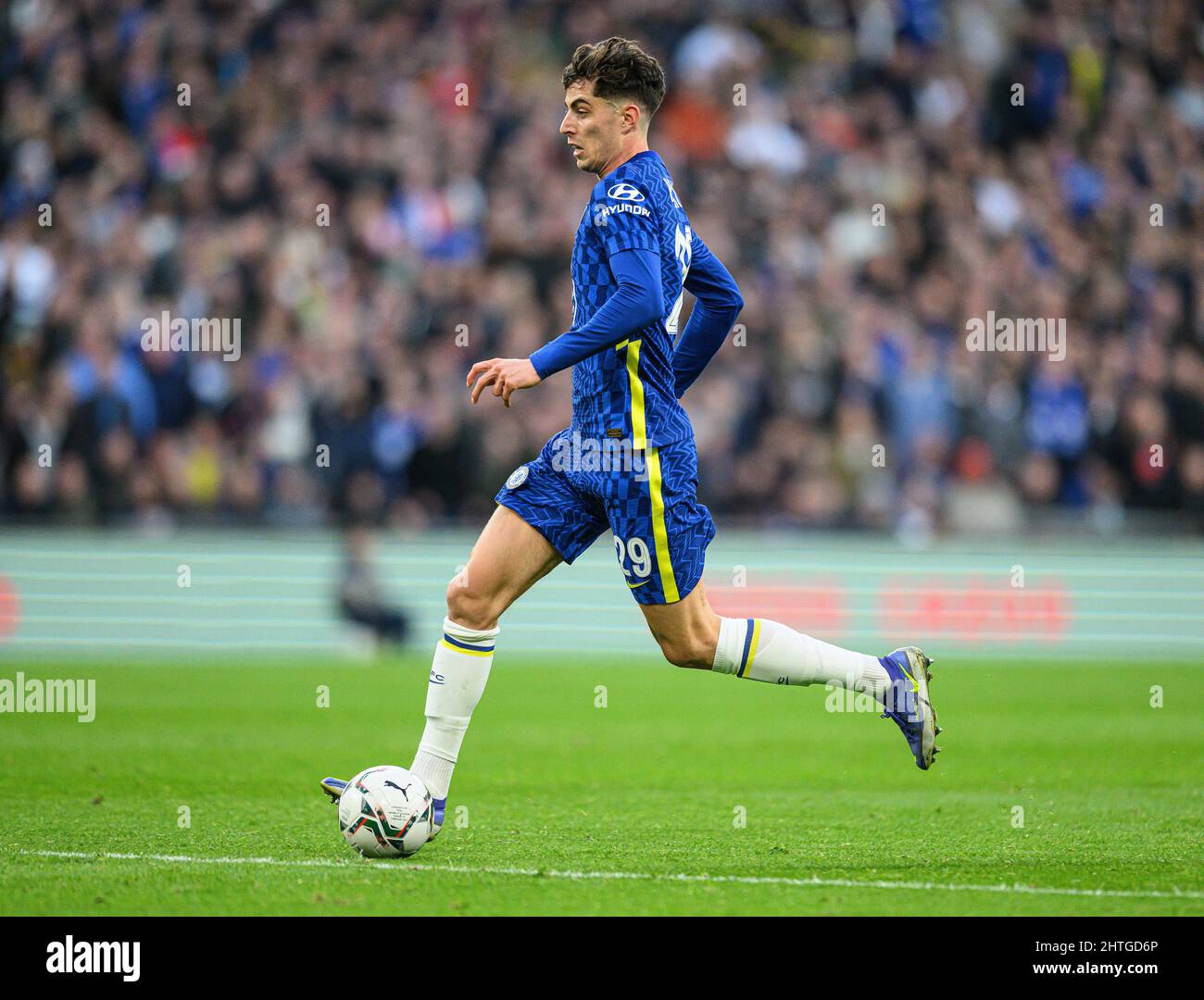 27 Febbraio 2022 - Chelsea / Liverpool - Coppa Carabao - finale - Stadio di Wembley Kai Havertz durante la finale della Coppa Carabao allo Stadio di Wembley. Picture Credit : © Mark Pain / Alamy Live News Foto Stock