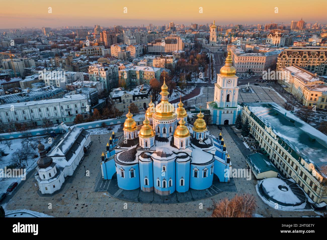 Ucraina Kiev Kiev Kiev chiesa ortodossa San Michele's Golden-Domed Monastery Foto Stock