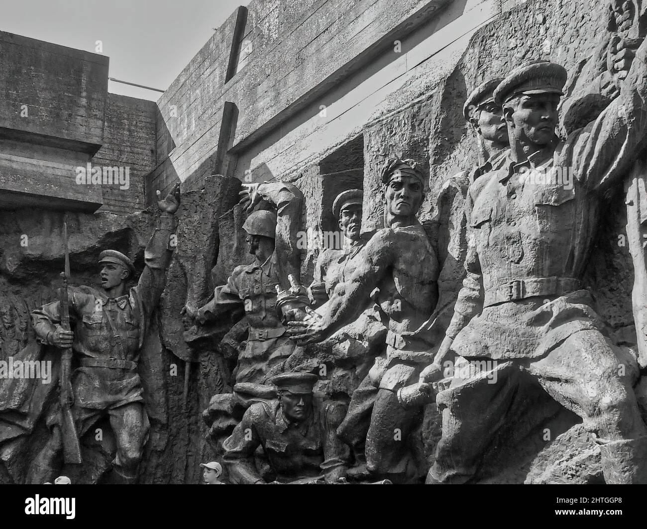 Memoriale ai soldati sovietici e ucraini durante la seconda guerra mondiale Foto Stock