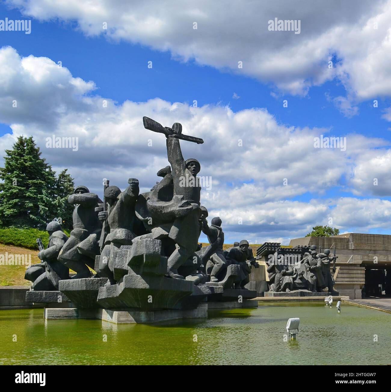 Memoriale ai soldati sovietici e ucraini durante la seconda guerra mondiale Foto Stock