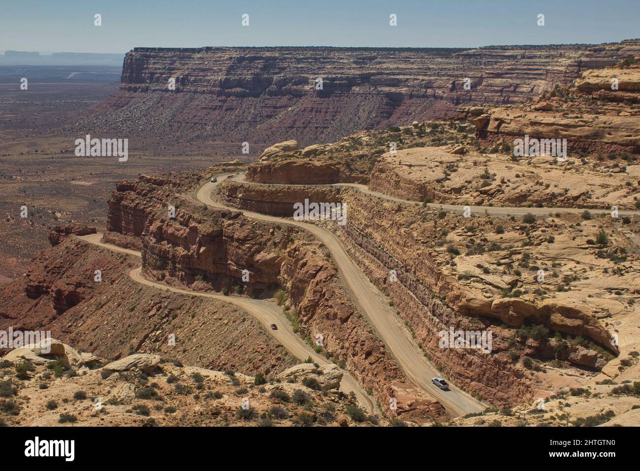 Moki Dugway vicino a Mexican Hat, San Juan County, Utah, USA Foto Stock