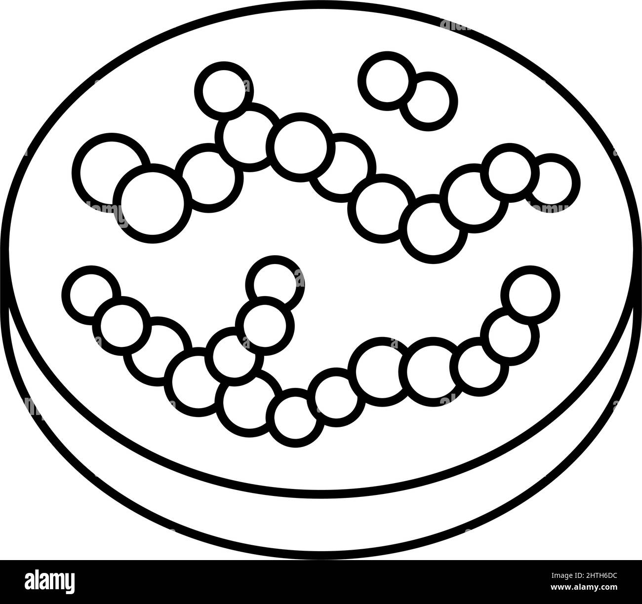 illustrazione vettoriale dell'icona di streptococcus bacteria Illustrazione Vettoriale