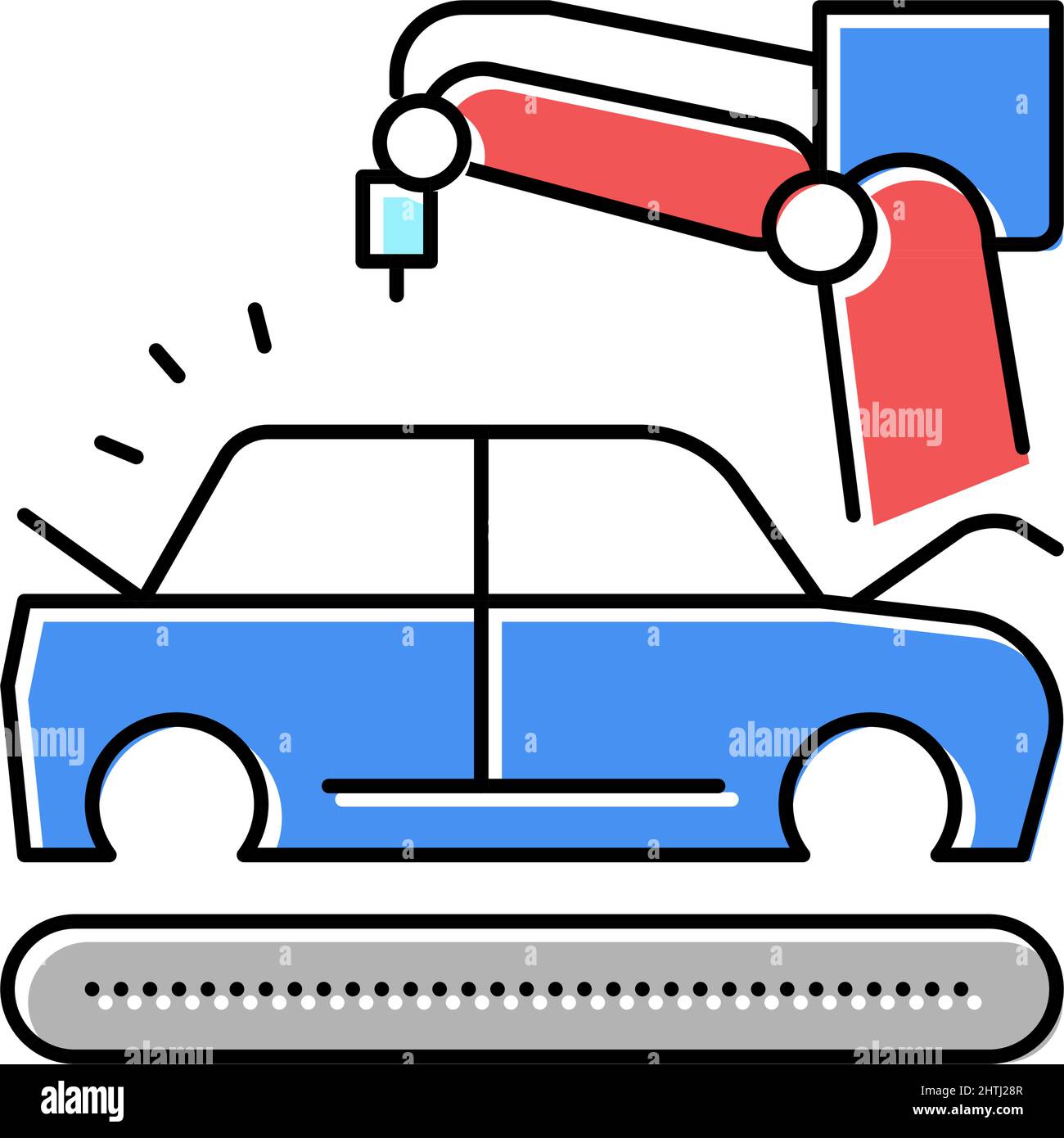 pittura di finitura icona colore carrozzeria auto illustrazione vettoriale Illustrazione Vettoriale
