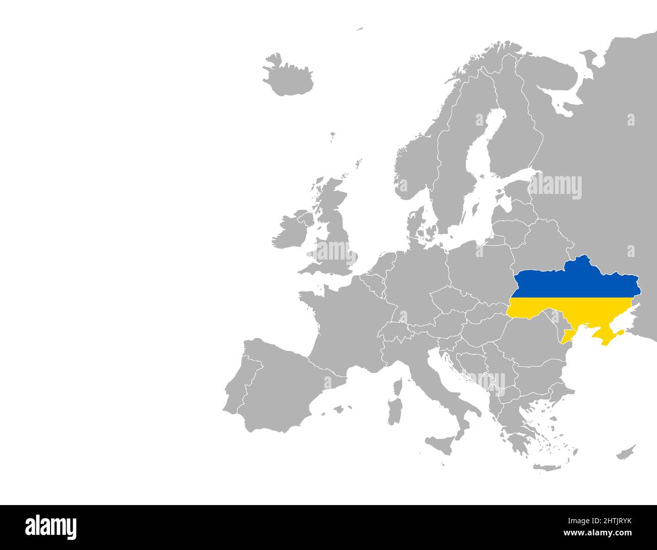 Ucraina sulla mappa Europa. Illustrazione vettoriale. Illustrazione Vettoriale