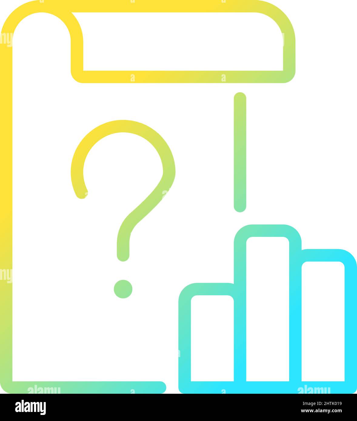 Icona vettore lineare gradiente dati non chiari Illustrazione Vettoriale