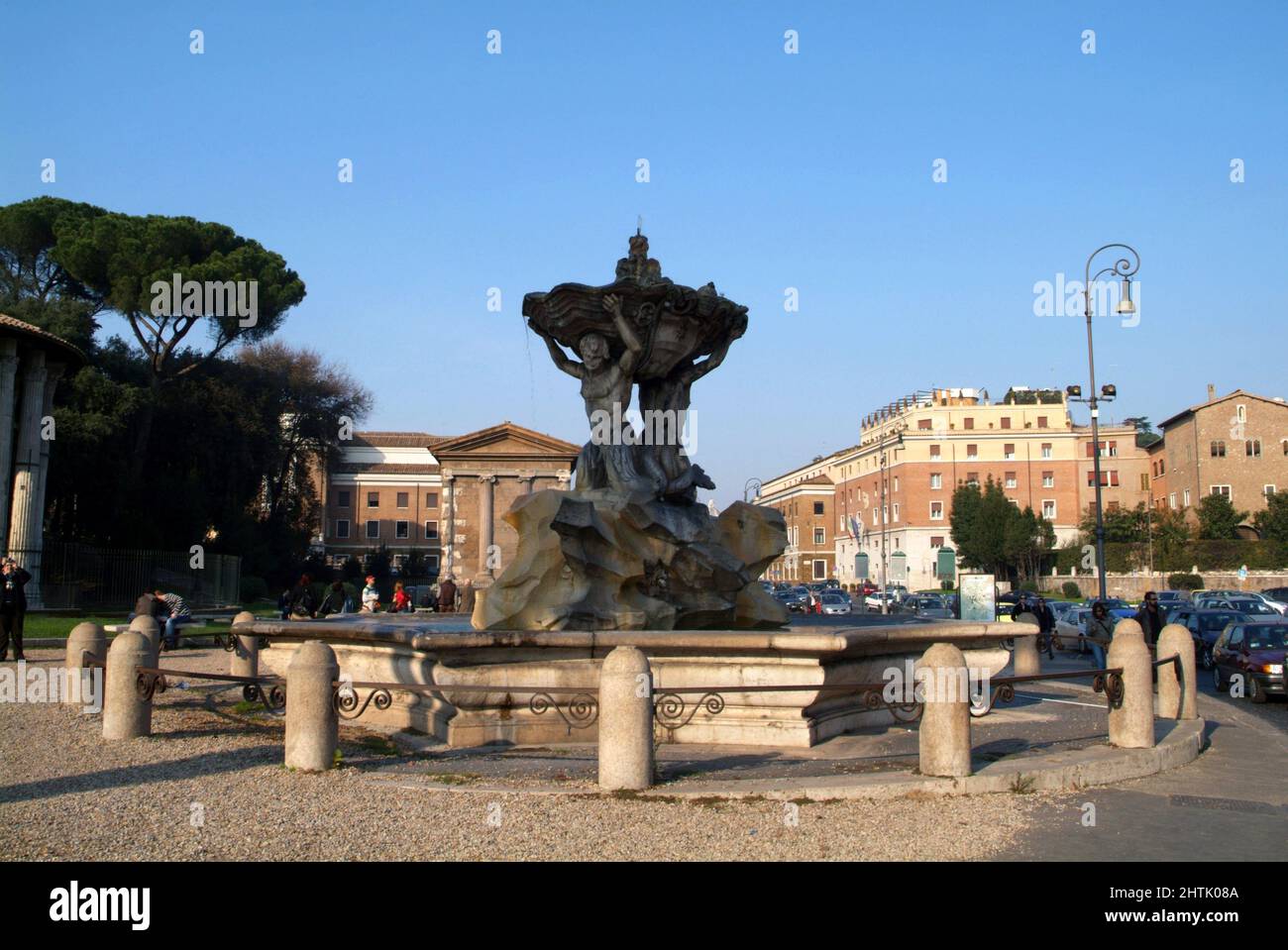 Fontana dei Tritoni, Piazza bocca della Verità, Roma, Lazio, Italia Foto Stock