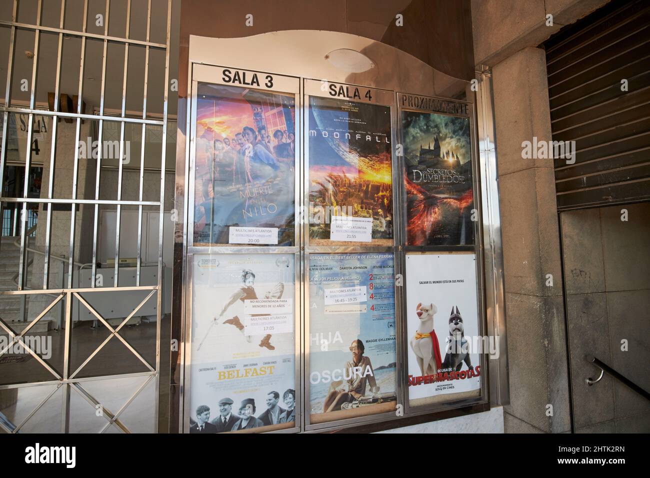 film di successo di hollywood in un cinema in spagna Lanzarote, isole canarie, spagna Foto Stock