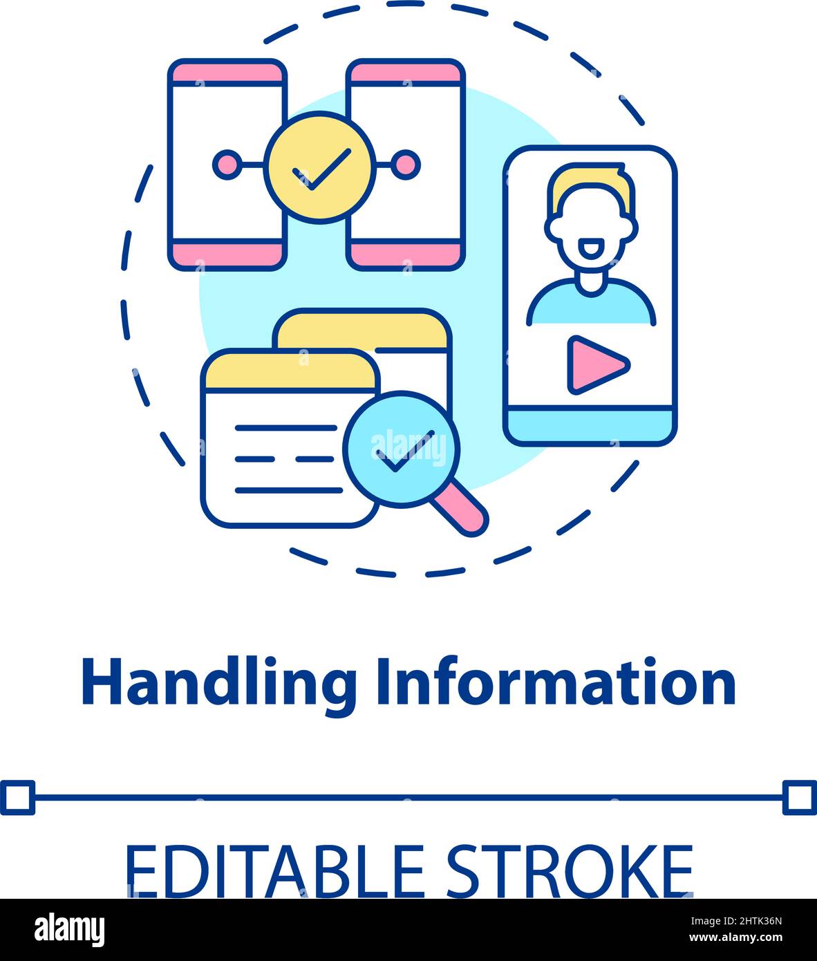 Icona informazioni sulla gestione Illustrazione Vettoriale