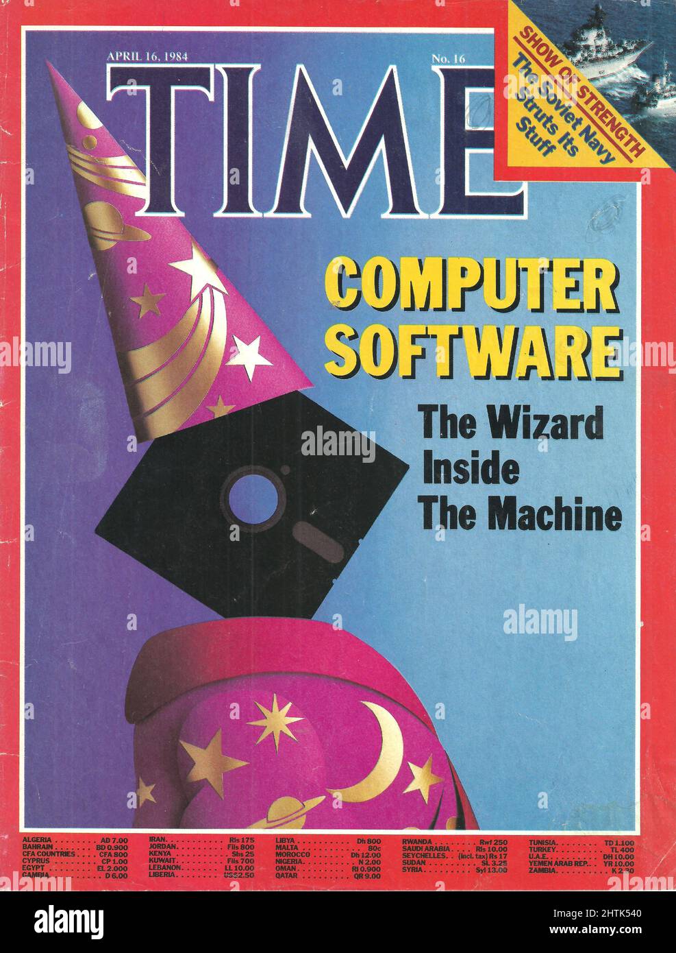 Time Magazine Cover Aprile 16 1984 computer Software il mago all'interno della macchina la marina sovietica struts il suo roba Foto Stock