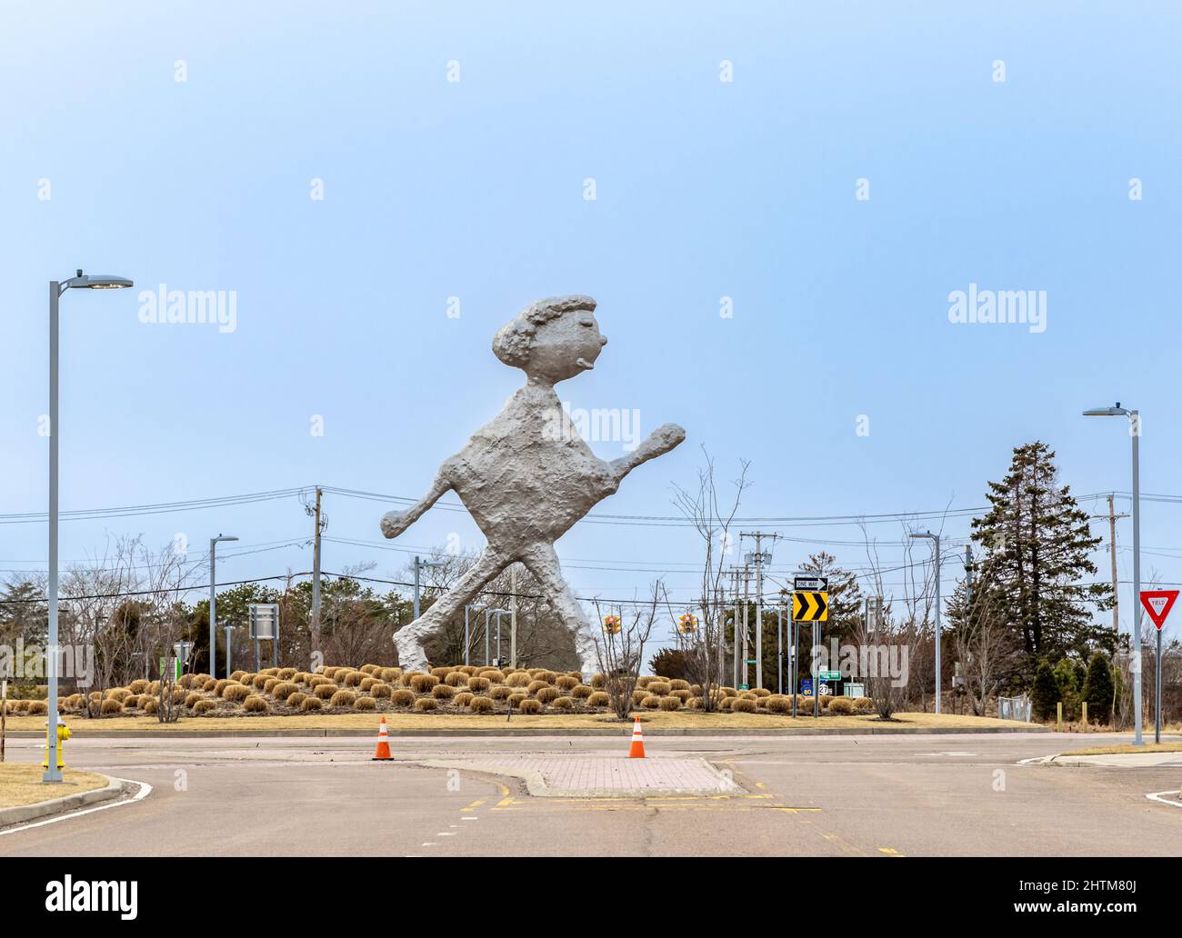 Scultura Donald Baechler all'aeroporto di Gabreski Foto Stock